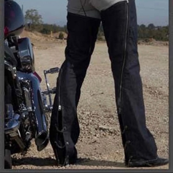 Women’s Denim Motorcycle Chaps - Picture 4 of 6